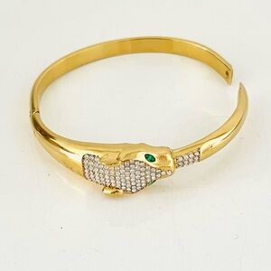 Panther Gold and Stone Bracelet